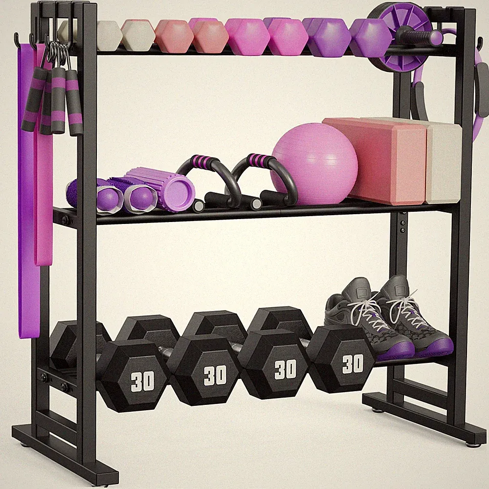 Niffgaff 3 Tier Adjustable Dumbbell Rack, Weight Rack Home Gym, 450 Lb Capacity