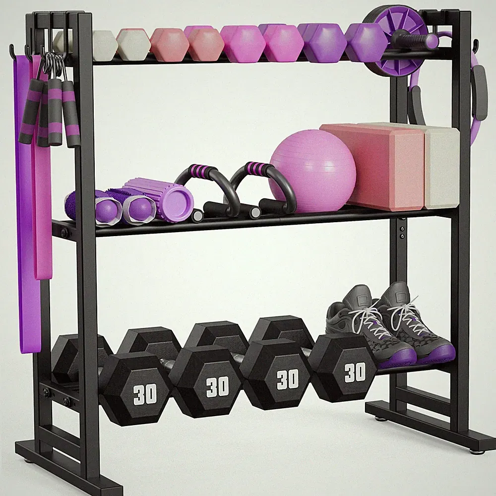 niffgaff 3 Tier Adjustable Dumbbell Rack, Weight Rack with Extended... Fast Ship