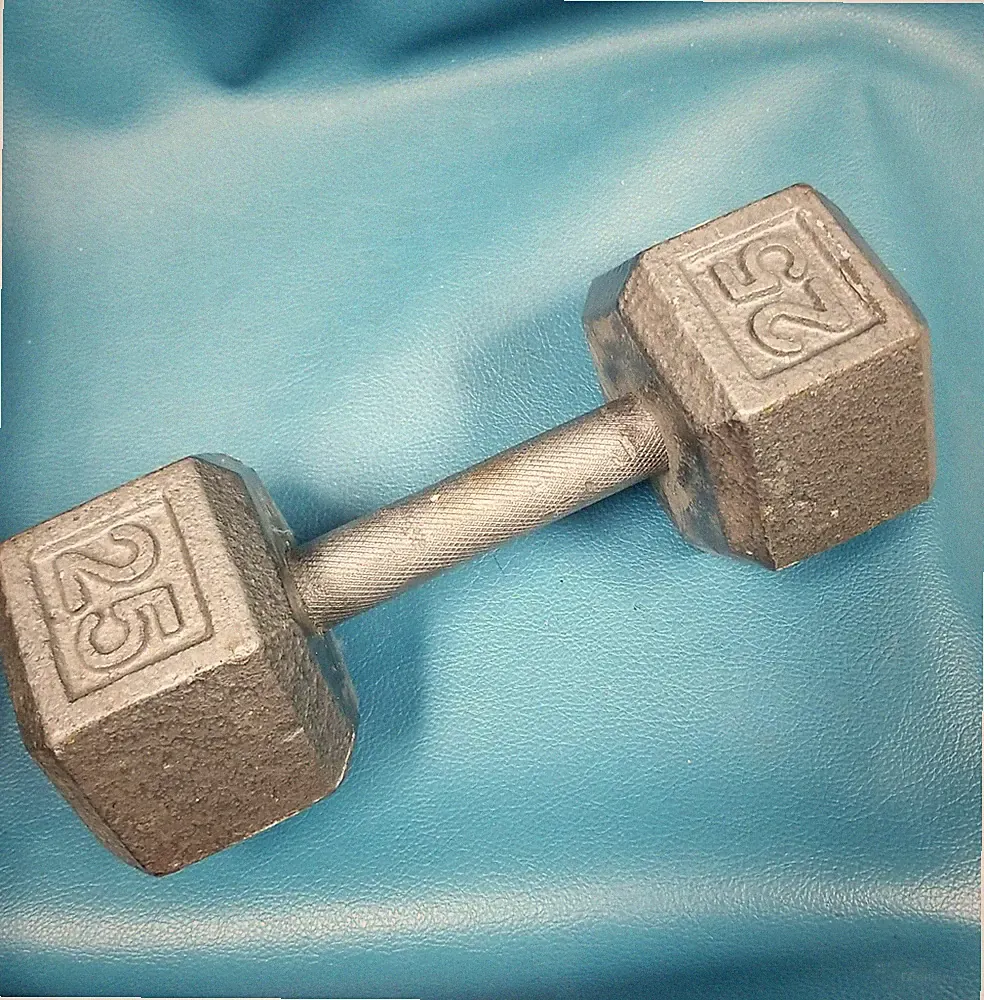 Nike Grind 25 Lb Grey Cast Iron Single Dumbbell Weight
