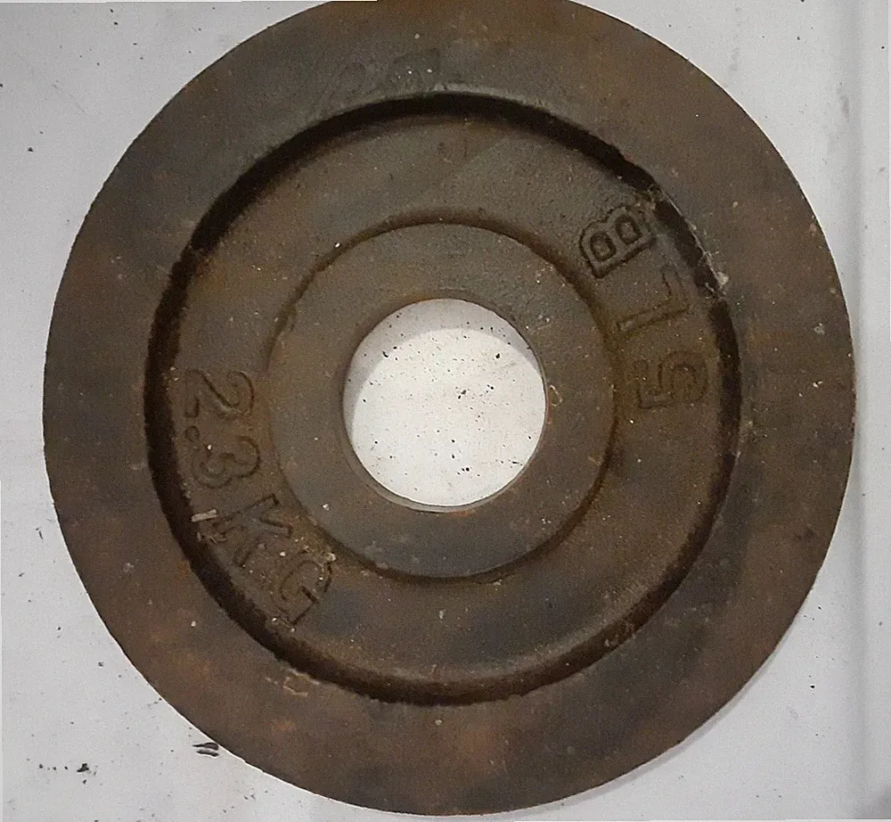 no brand 5 Lb Olympic barbell Weights - single (sold individually), rust