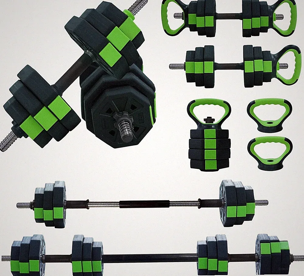 Non-Rolling Adjustable Dumbbell/Barbell Set, Dumbbell Weights Set for Home Gym