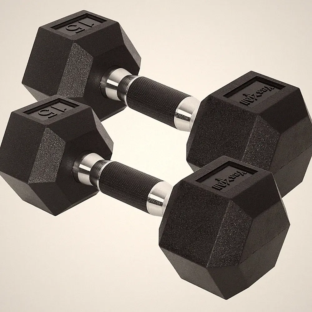 Non-Slip Rubber Grip Dumbbells 10-30 LBS
