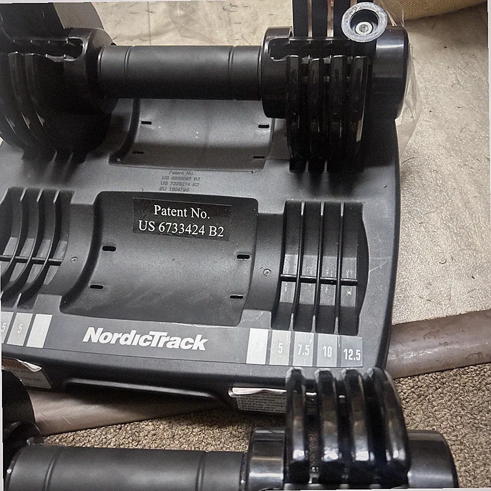 NordicTrack 25 lb Adjustable SpeedWeight Dumbbell Set Pair 2.5 to 12.5 Pounds