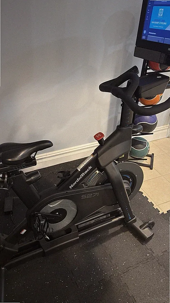 NordicTrack S27i Studio Cycle Exercise Bike Touchscreen Dumbbell Holder