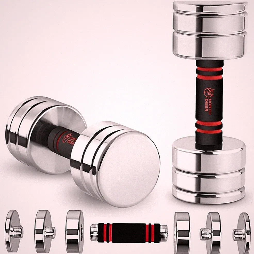 Northdeer Adjustable Dumbbells, Compact, Steel 10kg x 2 ‎N020-20