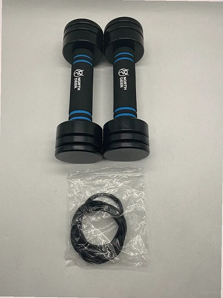 Northdeer Steel Dumbbells Adjustable Black Coated Weight Set with Foam Handles f