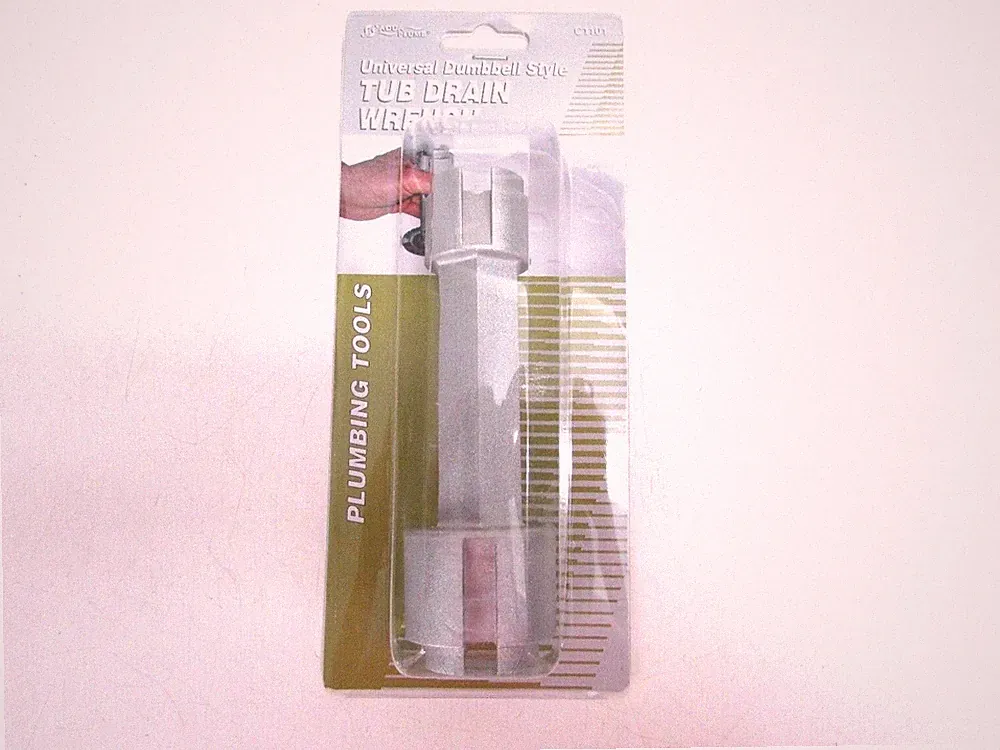 NOS! AQUA PLUMB UNIVERSAL DUMBELL STYLE TUB DRAIN WRENCH, C1101