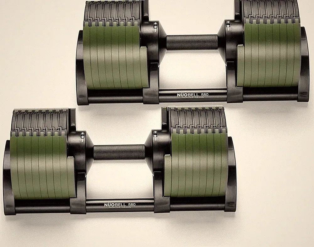 NÜOBELL® Adjustable Dumbbell Set, 5-50 LB or 5-80 LB, Easy Twist 2024-25 Model