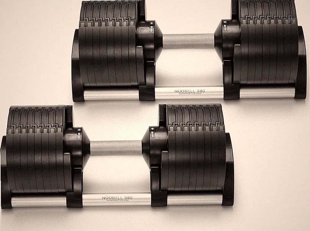 NÜOBELL® Adjustable Dumbbell Set, 5-50 LB or 5-80 LB, Easy Twist 2024-25 Model