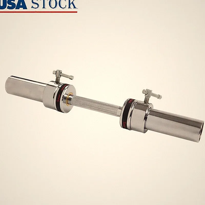 Olympic 20"Single Dumbbell Handlebar w/Ring Collars for 2" Olympic Weight Plates