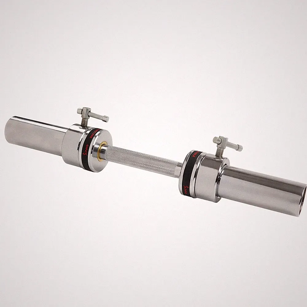 Olympic 20" Single Dumbbell Handlebar with Ring Collars Workout Training, OB-20