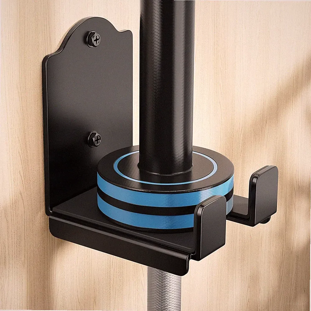 Olympic Barbell Wall Rack Holder - Heavy Duty 66lbs Weight Storage Mount with