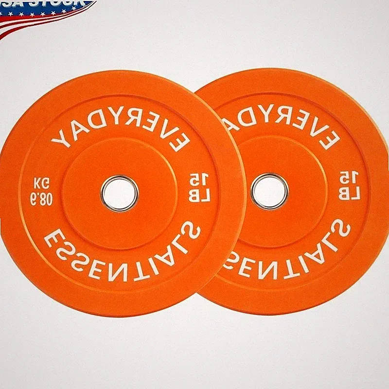 Olympic Bumper Weight Plates 15lbs Pair Adjustable Vinyl Dumbbell Set 15lbs Pair