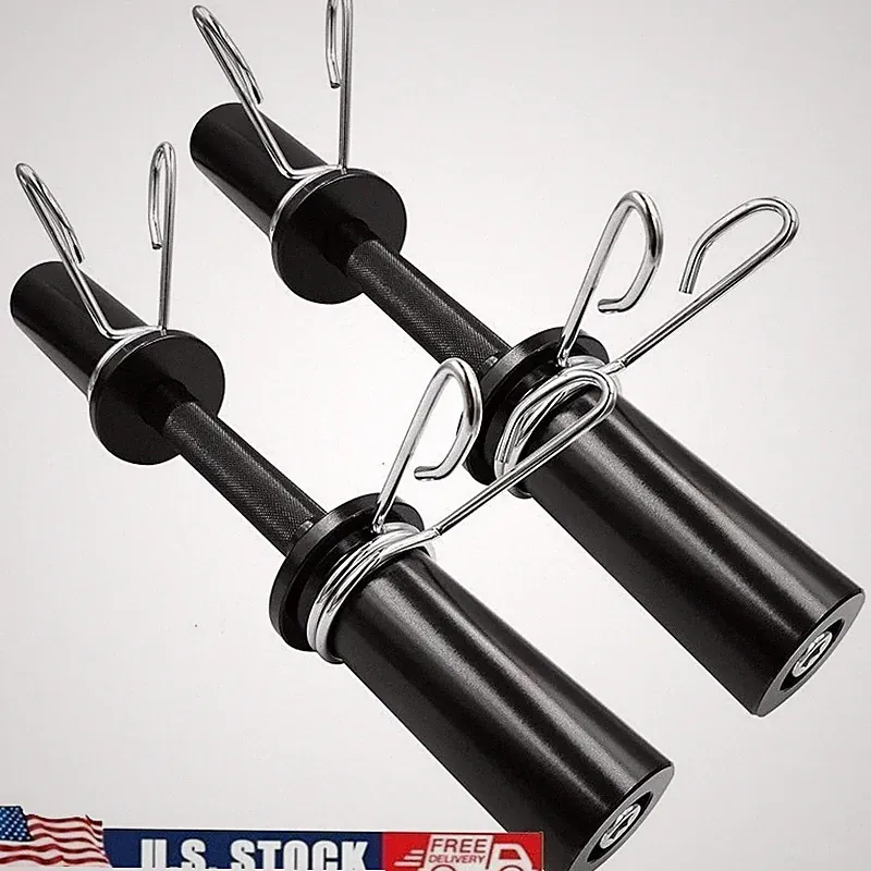 Olympic Dumbbell Bar Set 16 Inch Solid Steel Non Slip Weightlifting Equipment US