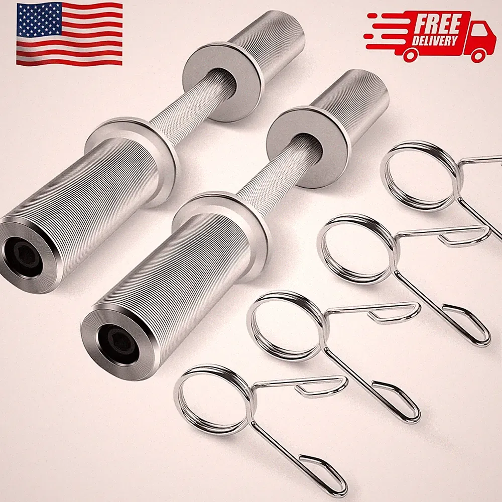 Olympic Dumbbell Handles: Loadable Dumbbell Bars, Heavy Duty Weightlifting Handl
