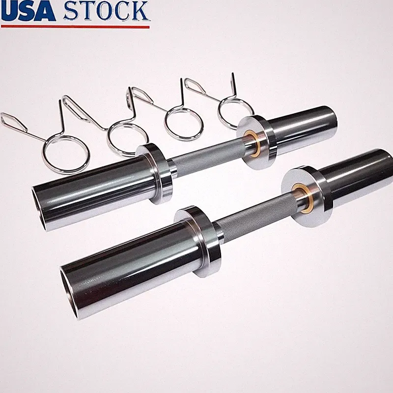 Olympic Dumbbell Handles Smooth Rotation Firm Grip Weightlifting Home Gym Set US