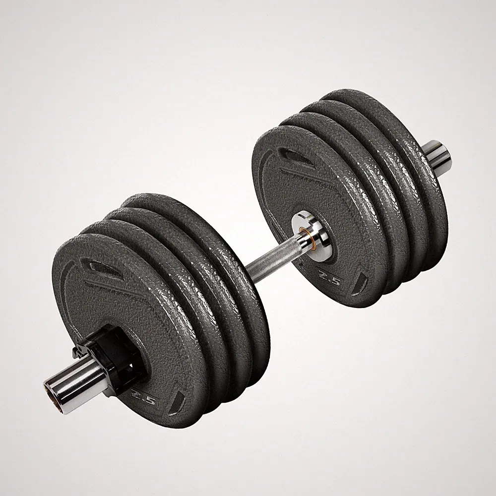 Olympic Dumbbell Set 20LBS with Bar & 8x 2.5LBS Plates - Adjustable Weight