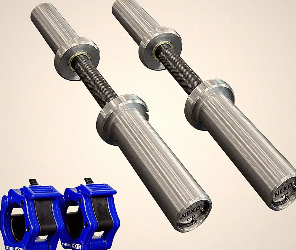 Olympic Loadable 15LB Dumbbell Pair Includes Two Sets of Blue Locking Collars