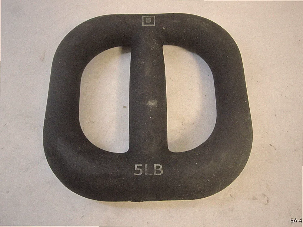 One Single 5lbs Cast Iron Ring Dumbbell Barbell