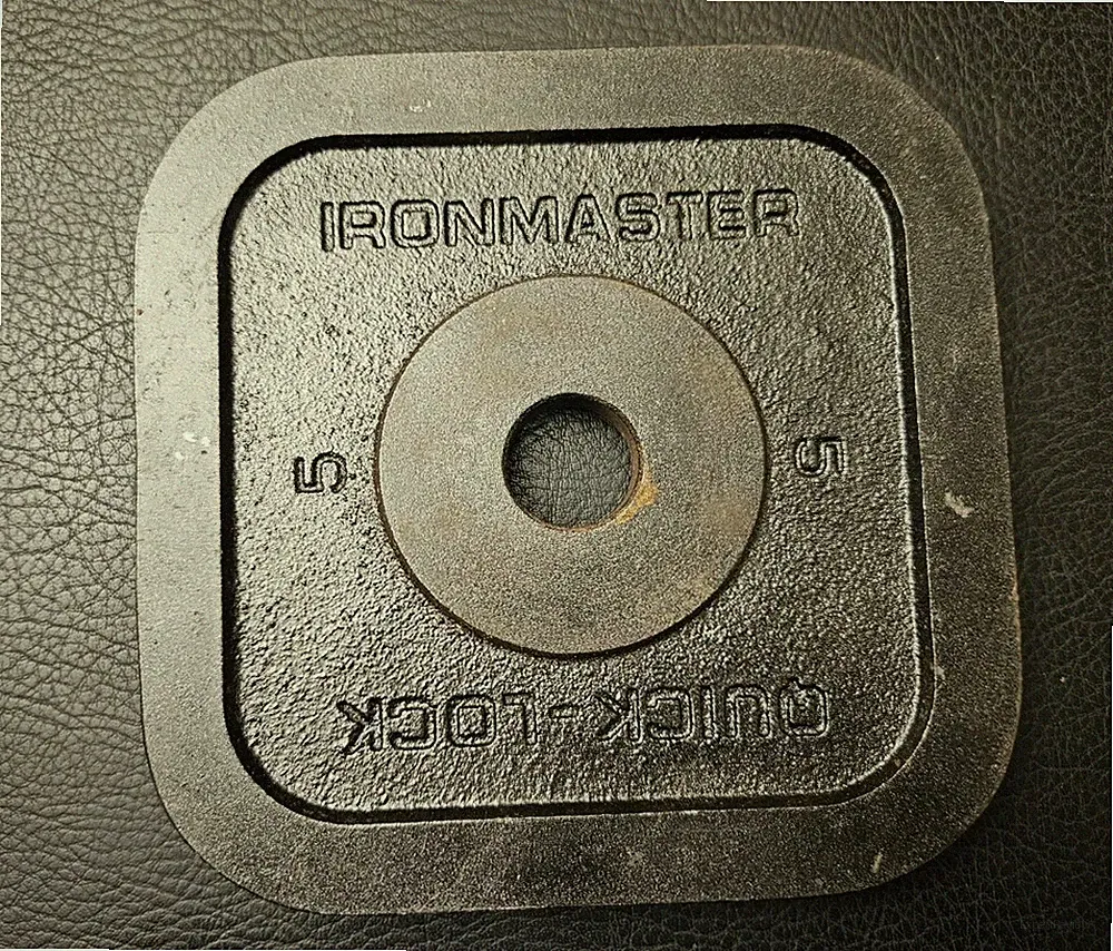 One SINGLE Ironmaster Quick-Lock Plate Weight 5LB (2.2kg)