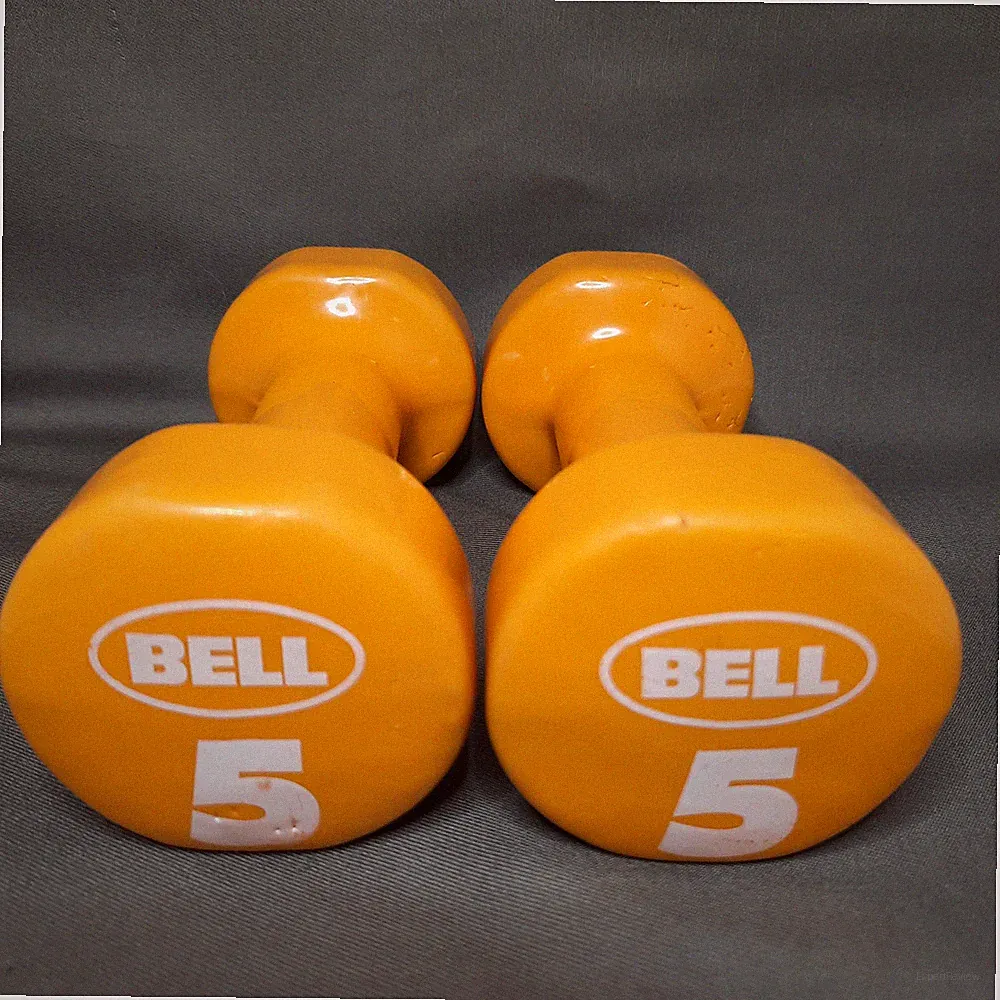 Pair (2) of 5 Lb Bell Dumbbells Free Weights Home Gym Set 10 lb Total