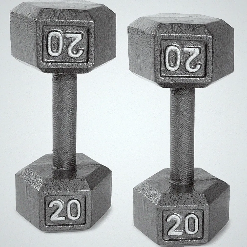 Pair Dumbbells 2 Pcs Cast Iron Hex Dumbbell, 2/3/5/8/10/15/20 lb, US STOCK US