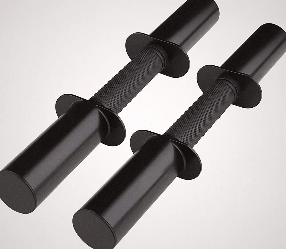 Pair of 16 Inch Olympic Dumbbell Handles for 2 Inch Plates Loadable Barbell Bars