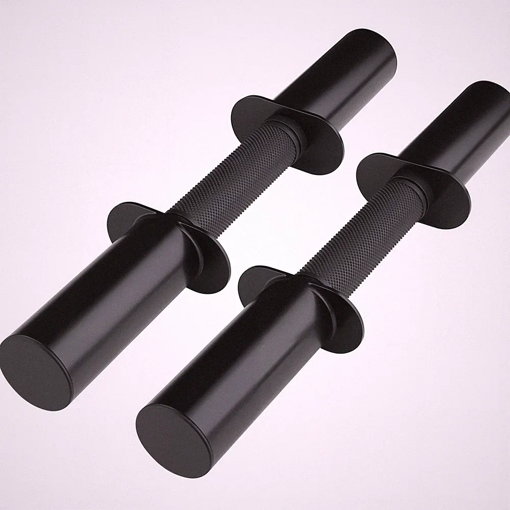 Pair of 16" olympic dumbbell handles for 2-inch plates loadable bars with
