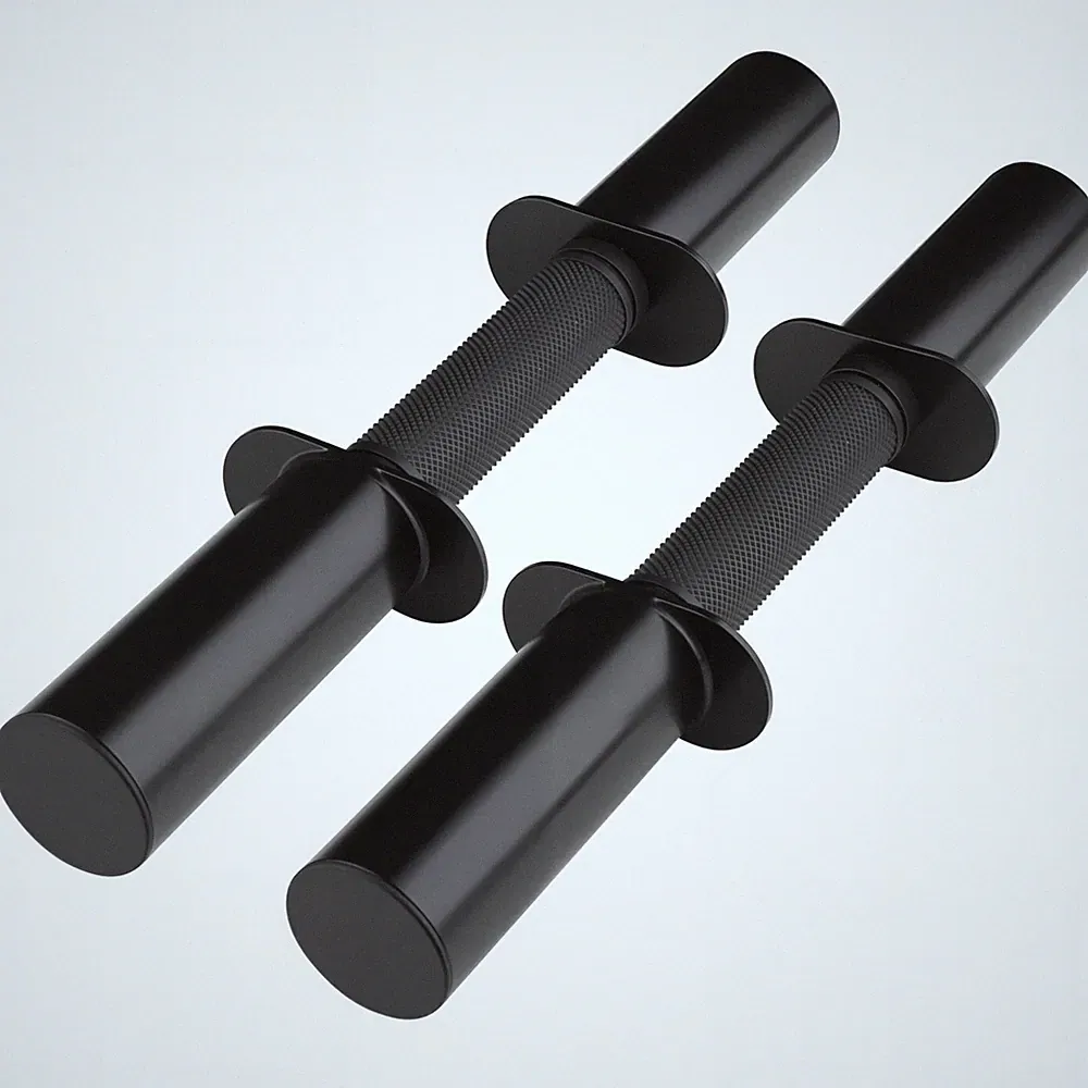 Pair of 16" Olympic Dumbbell Handles for 2-Inch Plates, Loadable Dumbbell Bar...