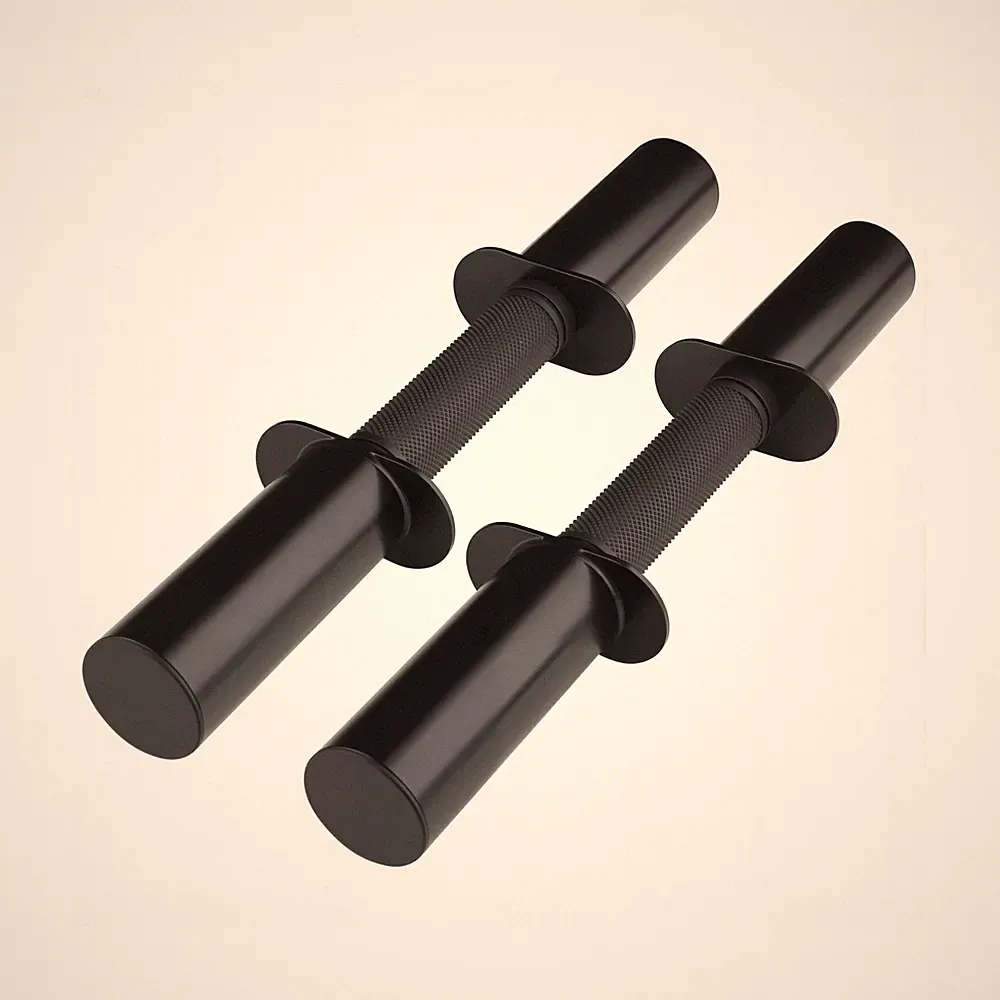 Pair of 16" Olympic Dumbbell Handles for 2-Inch Plates, Loadable Dumbbell Bar...