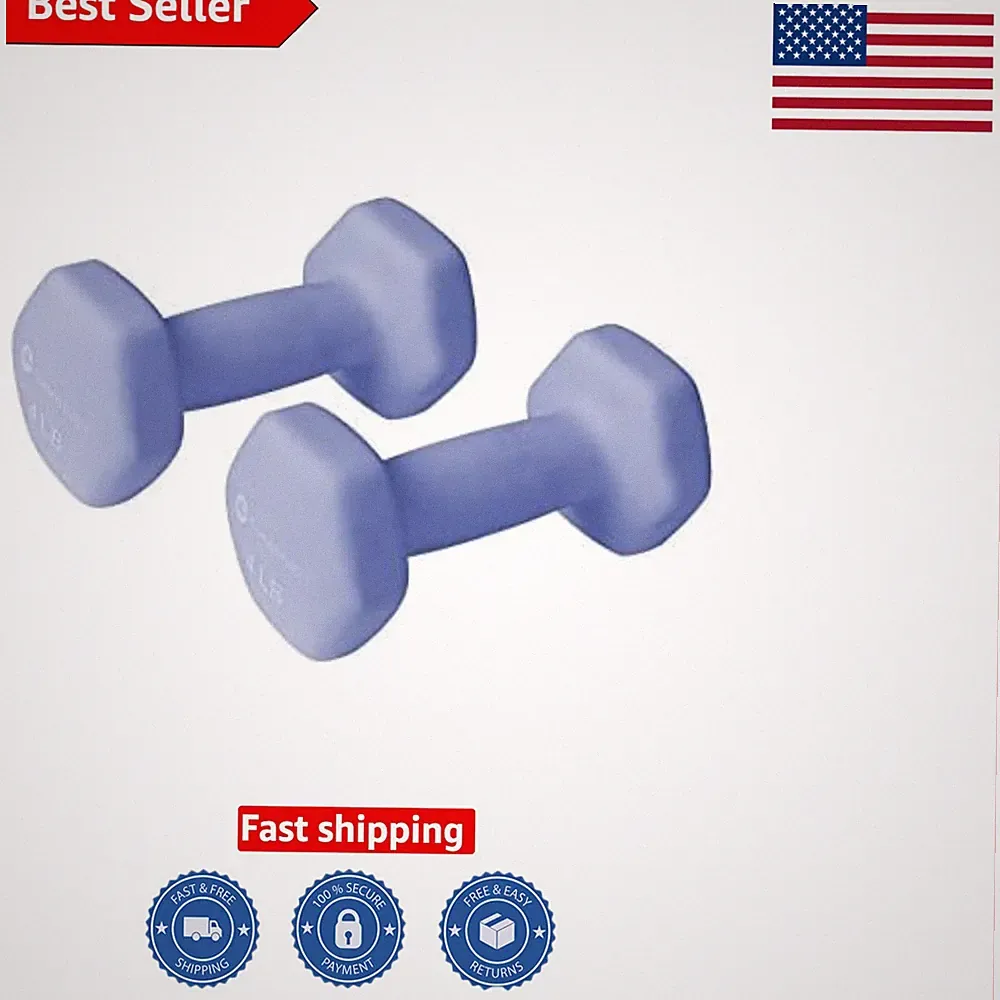 Pair of Neoprene Dumbbells with Non-Slip Grip - Enhances Your Workout Routine