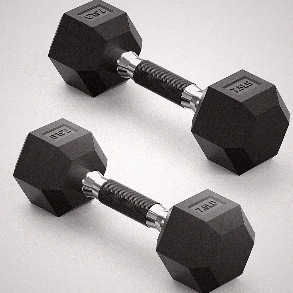 PAPABABE Hex Dumbbell Set with Rubber Grip 2.5-125lb, Odorless Rubber Coated...