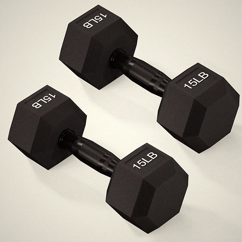 Par De Mancuernas 15 Libras Set Pesas antideslizante Para Ejercicios En Casa Gym