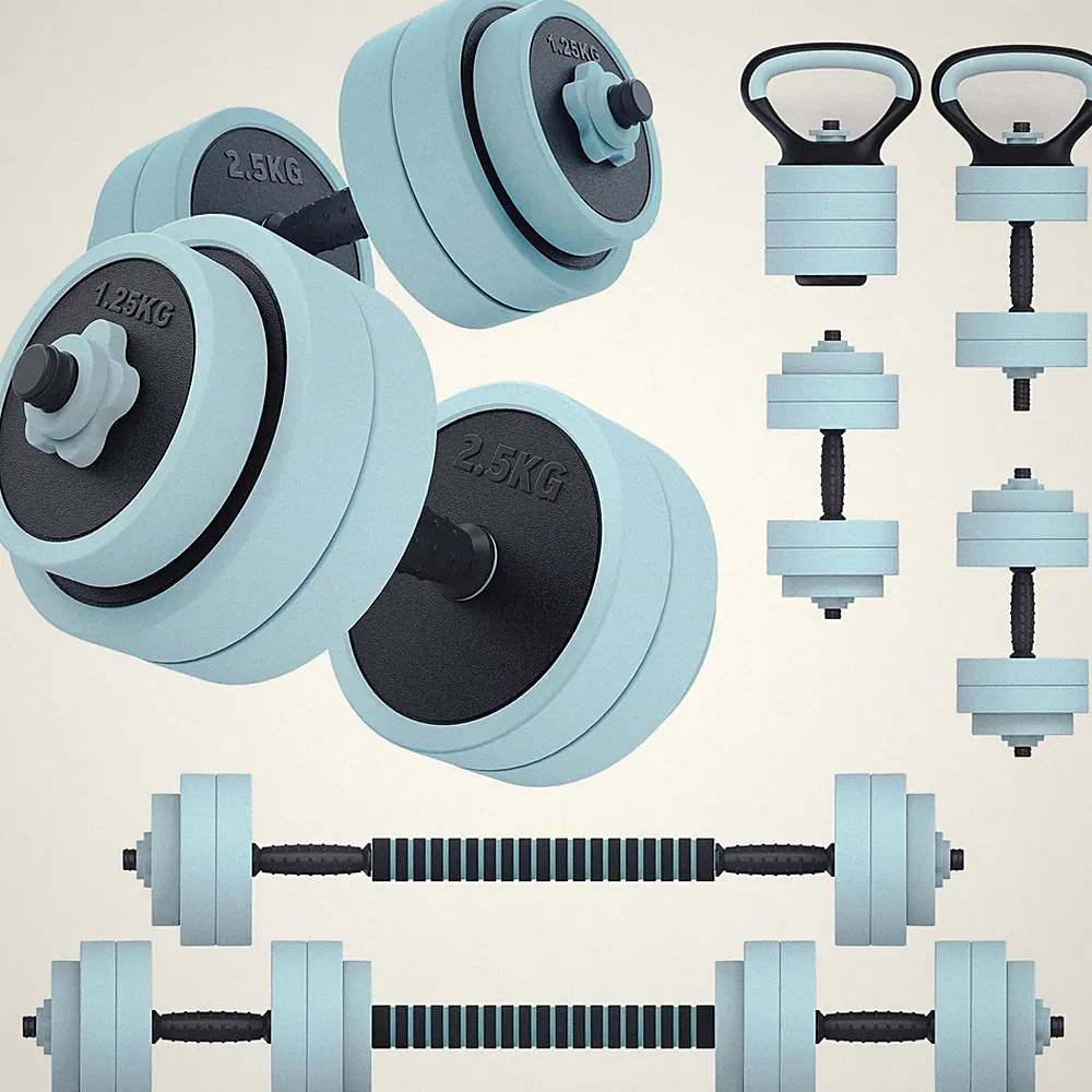 PASYOU Adjustable Dumbbell Set, 45lbs Free Weight Set with Connector, 5 in 1...