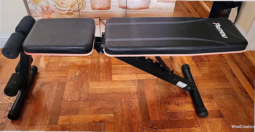 PASYOU Adjustable Weight Bench Foldable Incline Home Gym Workout Black