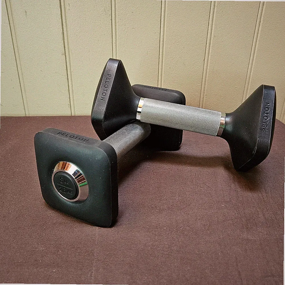 Peloton 5 LB Dumbbell Hand Weights 2 Pack Set 10 Lbs Total EUC