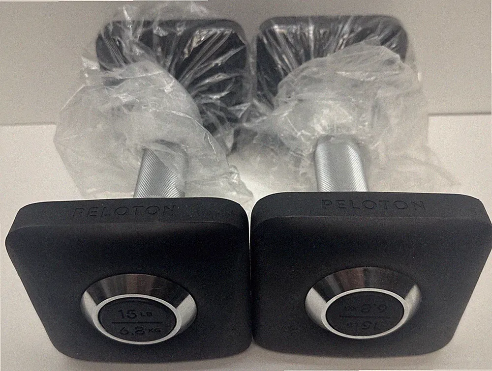 Peloton Dumbbells 15 Lbs Durable Nonslip Handles Ergonomic Design 1004280116