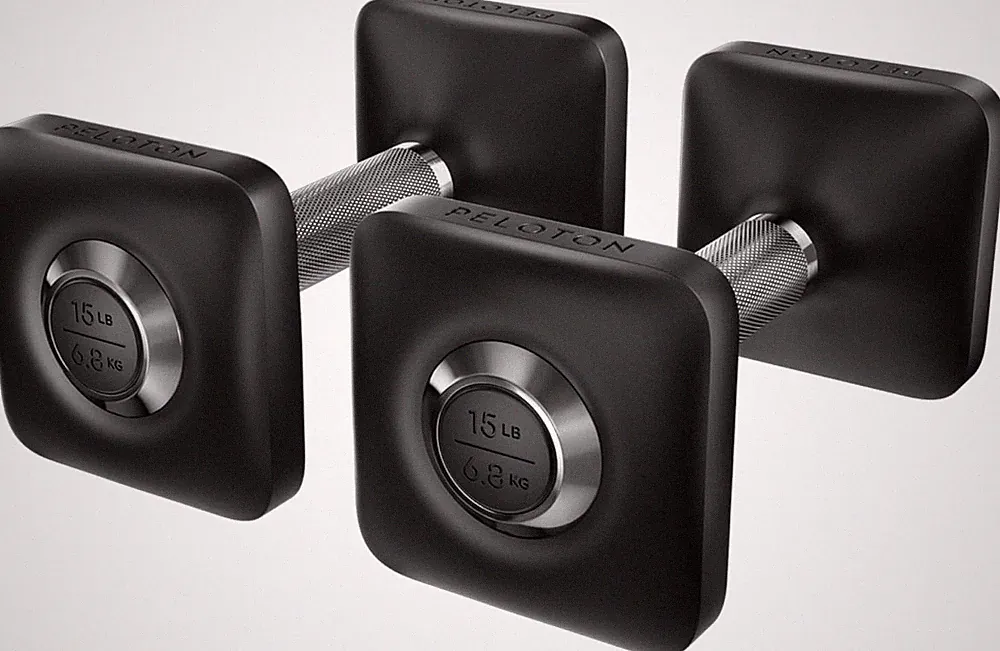 Peloton Dumbbells | Ergonomically Designed Pair of Cast Iron Weights with Uretha
