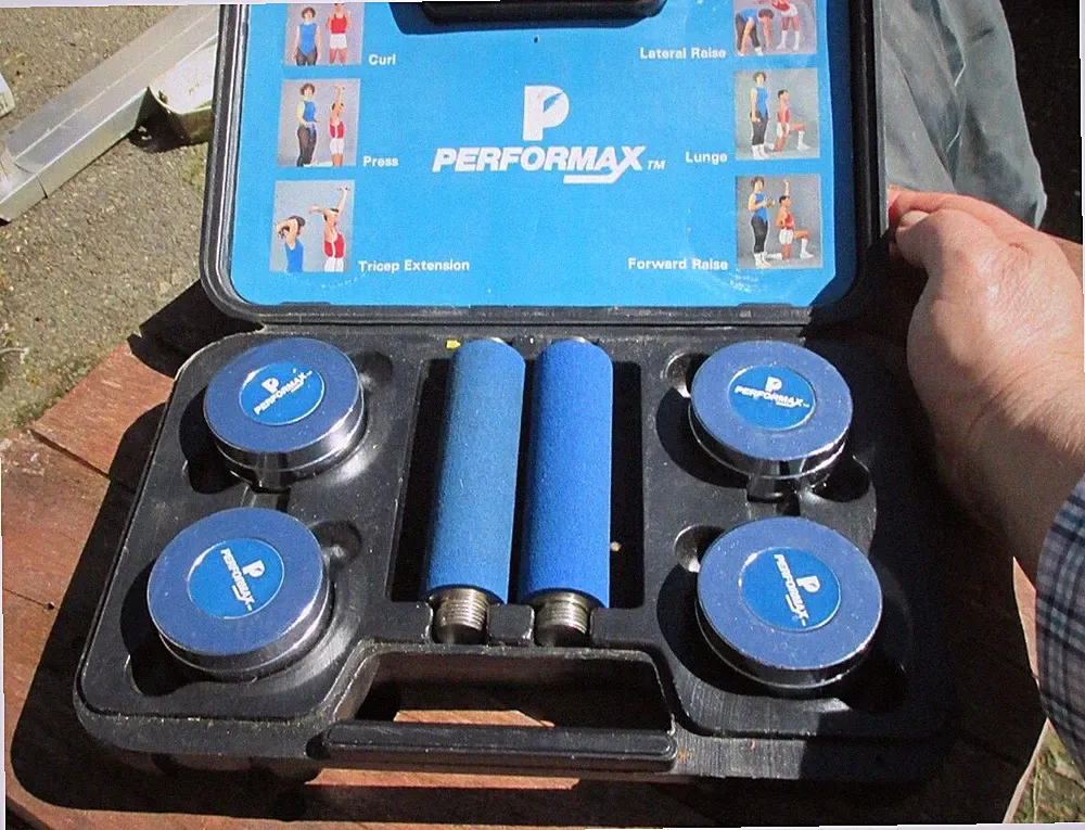 Performax Chrome Dumbbells Exercise Weight Set Adjustable 3lbs 4lbs 5lbs