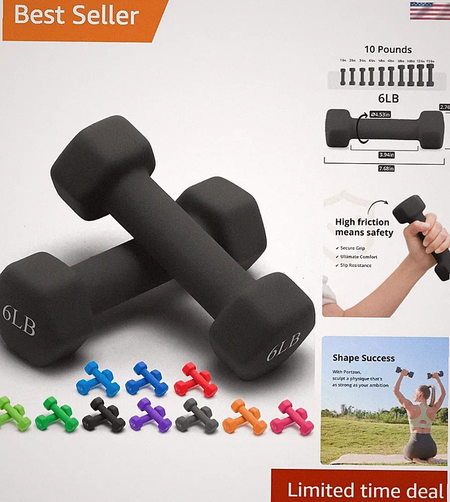 Personalized Neoprene Dumbbells with Solid Core - Perfect for Home Workouts