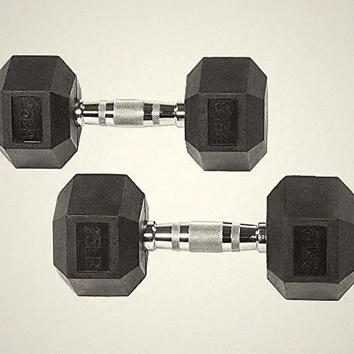 PIECE - FITVIDS SPORZON! HEX DUMBBELLS RUBBER COATED WEIGHTS 2