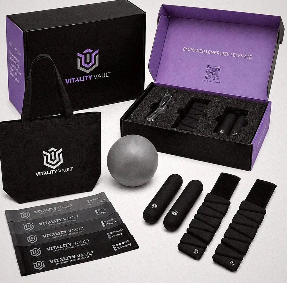 Pilates Pro Power Pack: Weights, Bands, Ball & Tote for Home or Gym Use