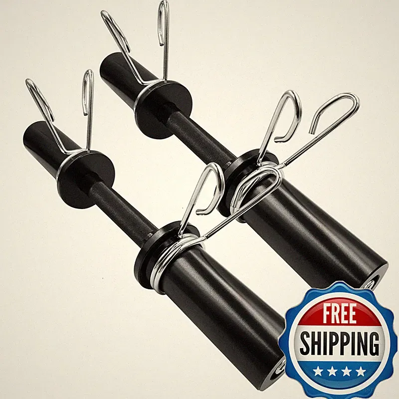 Plairc 16 Olympic Dumbbell Handles Black Loadable Dumbbells Bar Sets 150Lbs