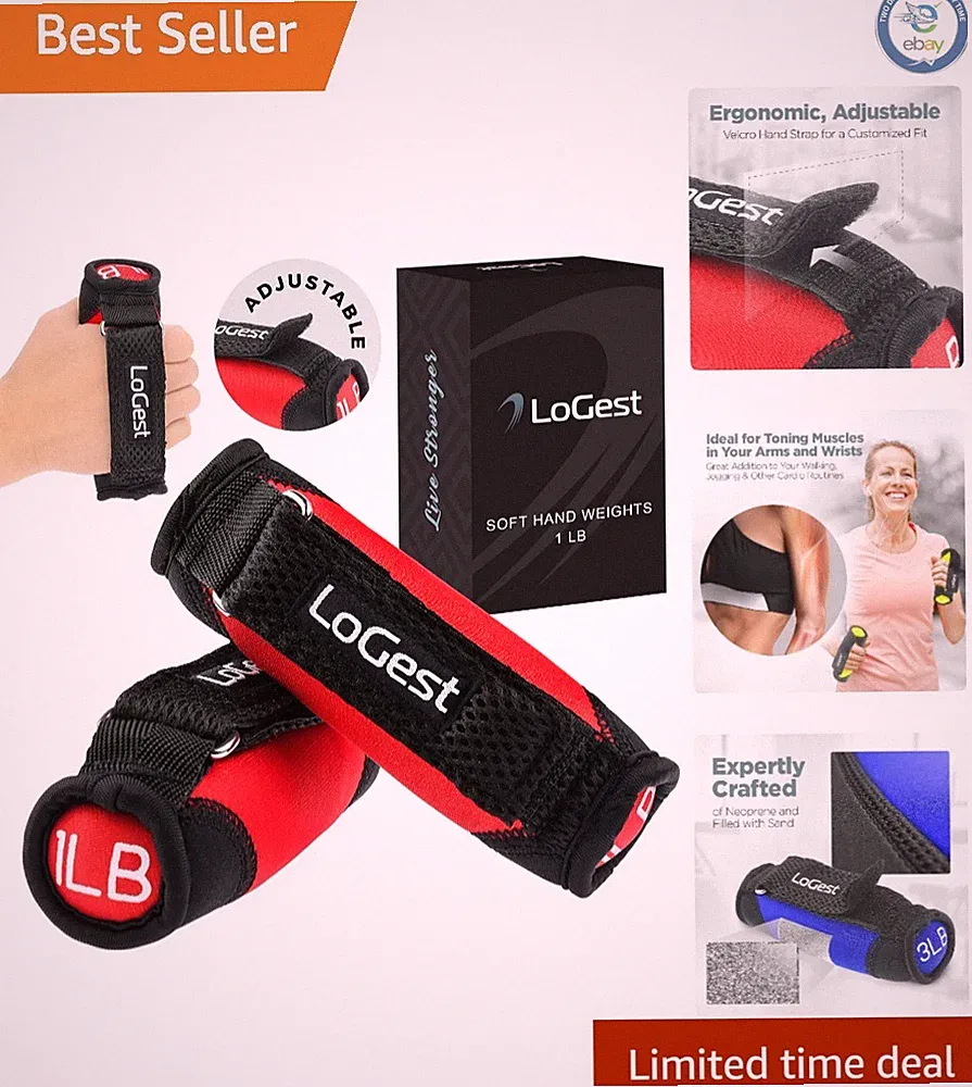 Portable Neoprene Dumbbells with Secure Straps - Weight Training Made Easy