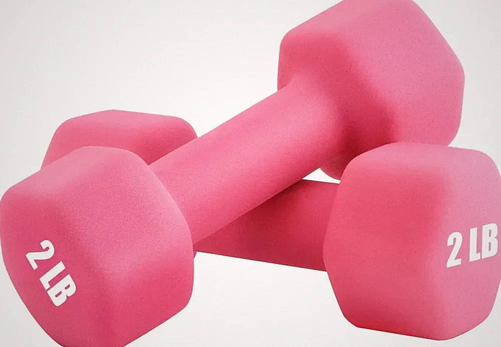 Portzon 10 Colors Dumbbell Set 2 Pairs Neoprene Anti-Slip 1-15 LB