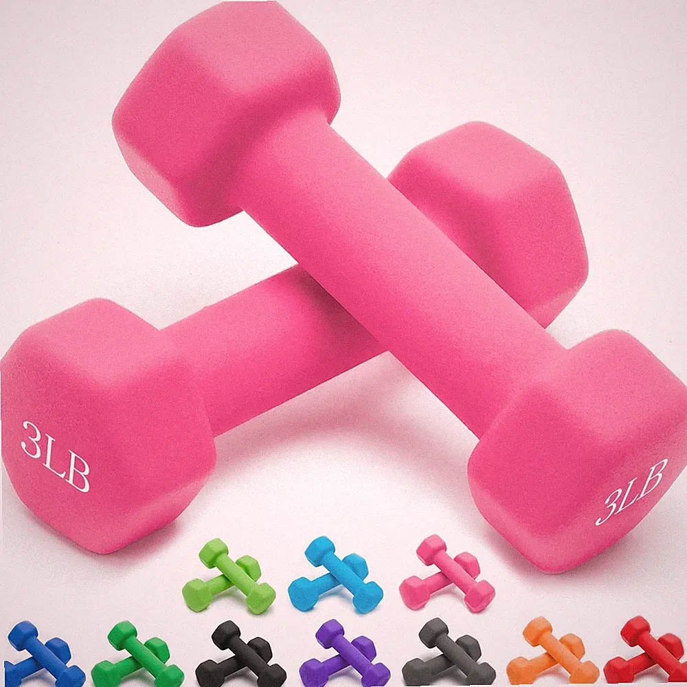 Portzon 10 Colors Options Compatible with Set of 2 Neoprene Dumbbell,1-15 LB,...