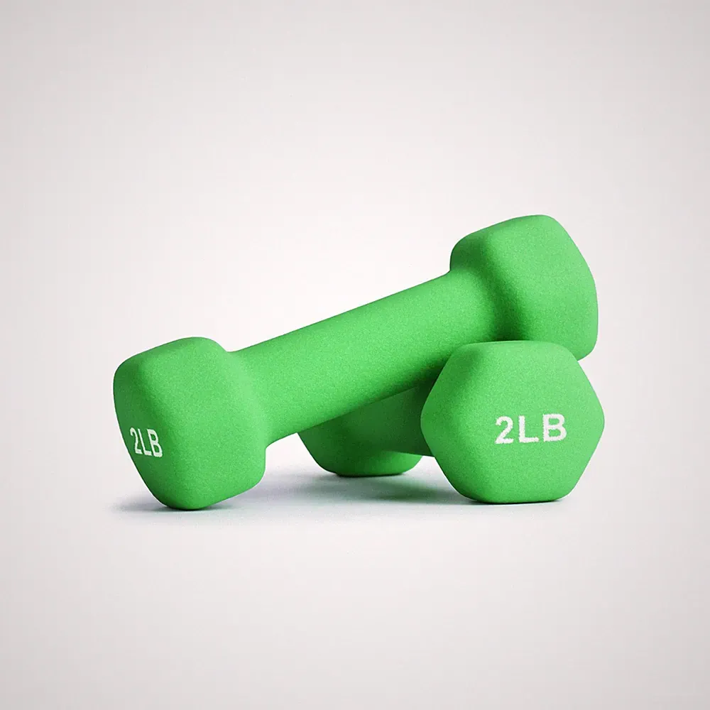 Portzon 2lb Dark Green Dumbbells Pair
