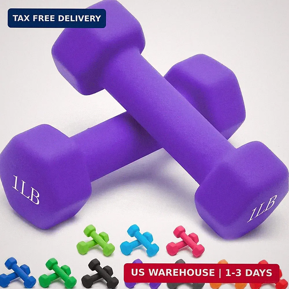 Portzon Weights Dumbbells 10 Colors Options Compatible with Set of 2 Neoprene Du