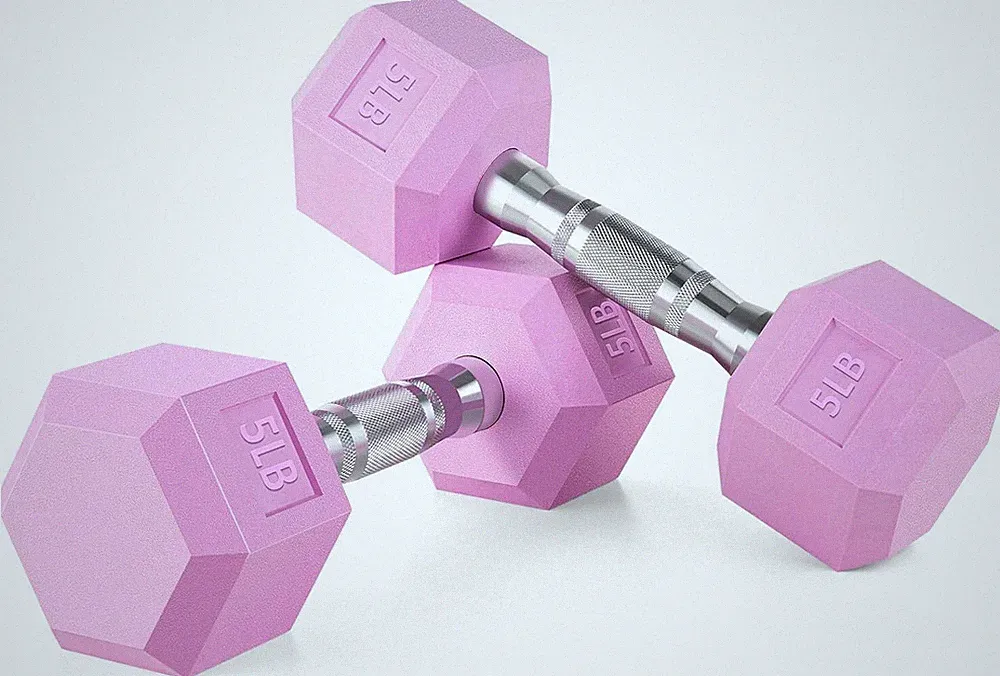 Portzon Weights Dumbbells Pink Colors Compatible with Standard, Light