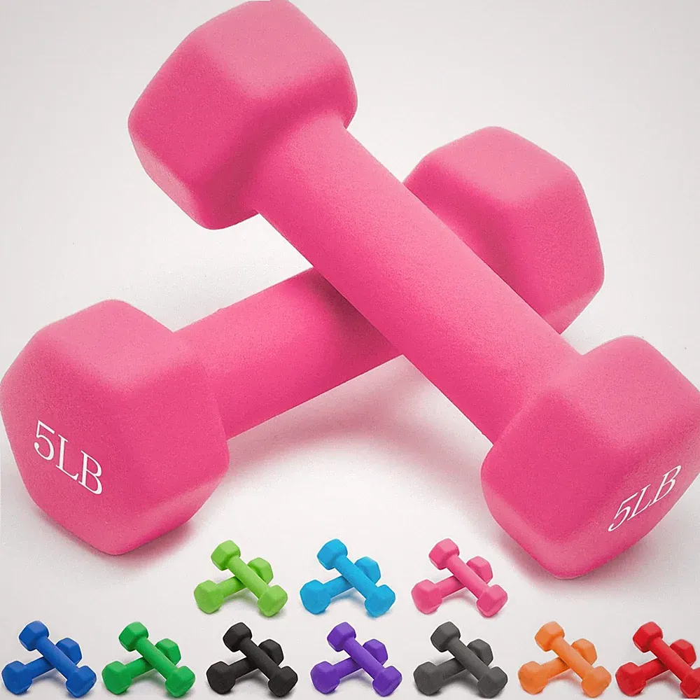 Portzon Weights Dumbbells Set with Various Color and Weights and Compatible,...
